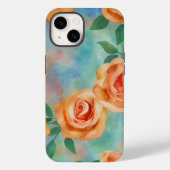 Bridgerton Boho inspirierte Aquarellorange Case-Mate iPhone Hülle (Rückseite)