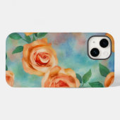 Bridgerton Boho inspirierte Aquarellorange Case-Mate iPhone Hülle (Rückseite (Horizontal))