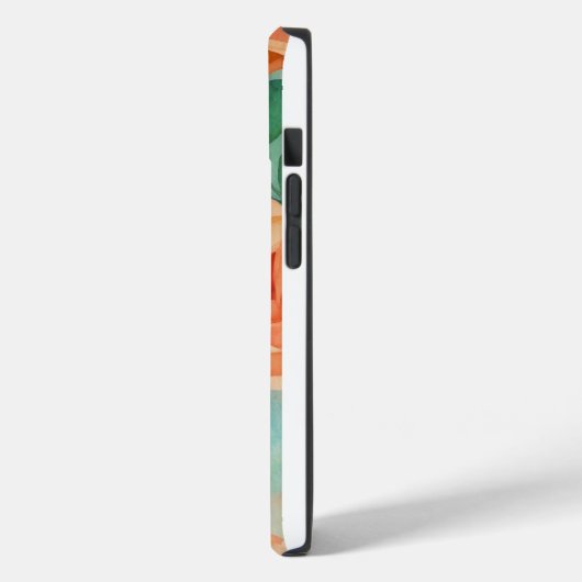 Bridgerton Boho inspirierte Aquarellorange Case-Mate iPhone Hülle (Rückseite / Links)