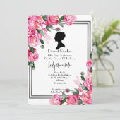 Bridgerton Brautdusche Einladung (Stehend Vorderseite)