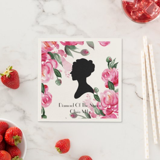 BRIDGERTON FLORAL BRAUTPARTY SERVIETTE (Beispiel)