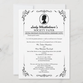 Bridgerton-Hochzeitseinladung – Regency-Stil   Einladung