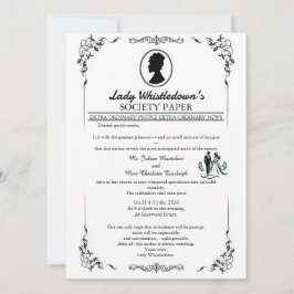 Bridgerton-Hochzeitseinladung – Regency-Stil   Einladung