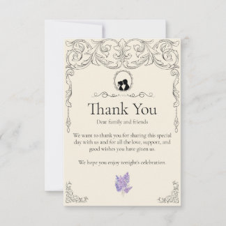 Bridgerton Inspired Regency Society Thank You Dankeskarte