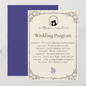 Bridgerton Inspired Regency Society Wedding Programm (Vorne/Hinten)