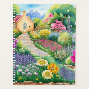 Bridgerton-inspiriert Aquarell Romantische Blüten Planer