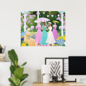 Bridgerton inspiriert Aquarellmalerei Poster (Heimbüro)