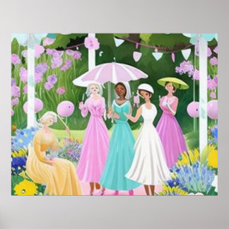 Bridgerton inspiriert Aquarellmalerei Poster