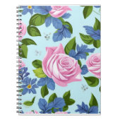 Bridgerton Inspirierte Blaue Lilien Rosensteine Notizblock (Vorderseite)