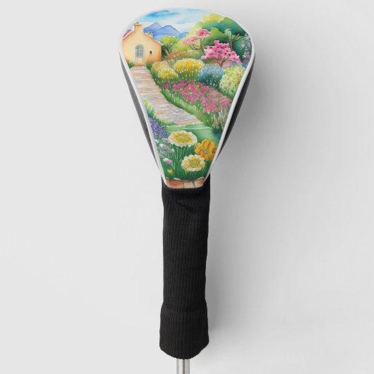 Bridgerton Netflix Aquarellbilder Floral Golf Headcover (Vorderseite)