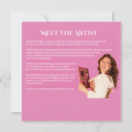 "Bridgerton" Square Danke Karte (Rückseite)