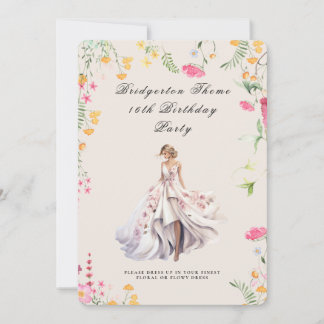 Bridgerton Themed 16. Geburtstagskleidung Party Einladung