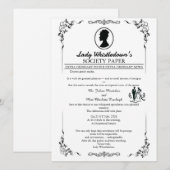 Bridgerton Wedding Invitation – Regency Style   Einladung (Vorne/Hinten)