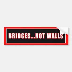 BRIDGES NOT WALLS AUTOAUFKLEBER