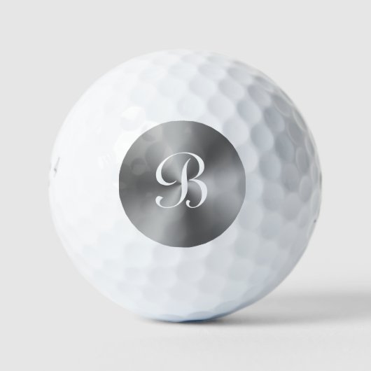 Bridgestone e6 Golfbälle mit metallischem Monogram (Vorderseite)