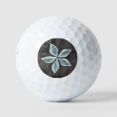 Bridgestone e6 Schwarz mit weißer Blume Golfball (Vorderseite)