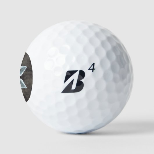 Bridgestone e6 Schwarz mit weißer Blume Golfball (Logo)