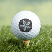 Bridgestone e6 Schwarz mit weißer Blume Golfball (Insitu T-Shirt)