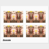 Bridget Cubed Rechteckiger Aufkleber (Blatt)