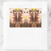 Bridget Cubed Rechteckiger Aufkleber (Tasche)