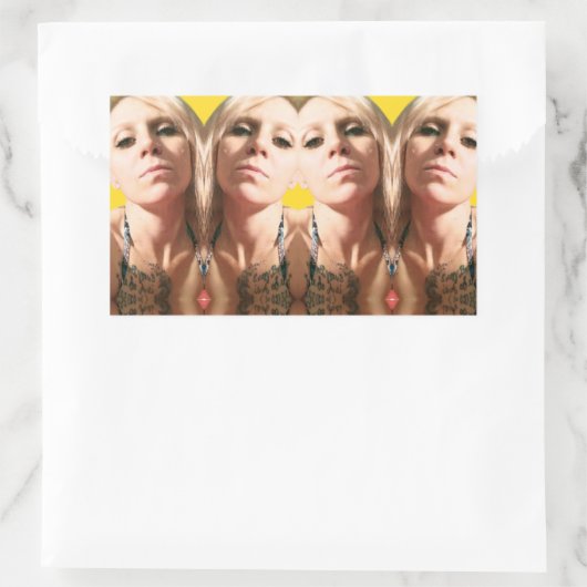 Bridget Cubed Rechteckiger Aufkleber (Tasche)