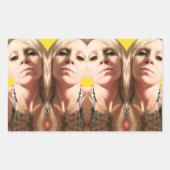 Bridget Cubed Rechteckiger Aufkleber (Vorderseite)