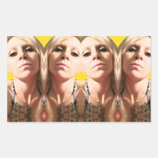 Bridget Cubed Rechteckiger Aufkleber (Vorderseite)