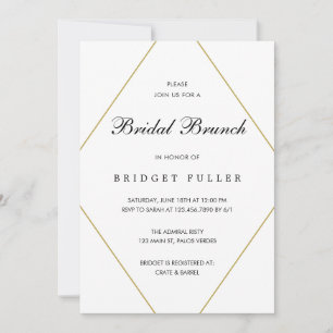 Bridget Geometric Modern Bridal Brunch Einladung