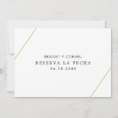 Bridget Geometric Modern Spanish Wedding Save The Date (Vorderseite)