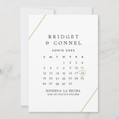 Bridget Geometric Modern Spanish Wedding Save The Date (Vorderseite)
