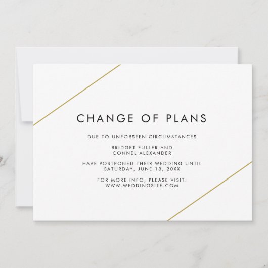 Bridget Geometric Modern Wedding Ankündigung (Vorderseite)