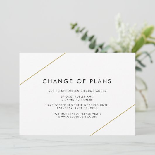 Bridget Geometric Modern Wedding Ankündigung (Stehend Vorderseite)