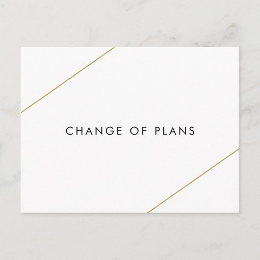 Bridget Geometric Modern Wedding Ankündigungspostkarte (Vorderseite)