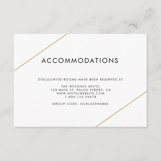 Bridget Geometric Modern Wedding Begleitkarte (Vorderseite)