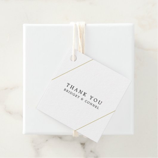 Bridget Geometric Modern Wedding Geschenkanhänger (Beispiel)