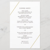 Bridget Geometric Modern Wedding Menu (Vorderseite)