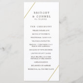 Bridget Geometric Modern Wedding Programm (Vorderseite)