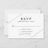 Bridget Geometric Modern Wedding RSVP Karte (Vorderseite)