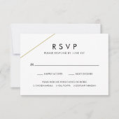 Bridget Geometric Modern Wedding RSVP Karte (Vorderseite)
