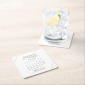 Bridget Geometric Modern Wedding speichert das Dat Rechteckiger Pappuntersetzer (Vor Ort)