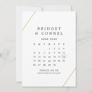 Bridget Geometrische Moderne Hochzeit Save The Date