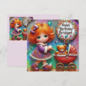 ~ BRIDGET ~ Happy Birthday ~ Teddy Bear ~ (Vorne/Hinten)