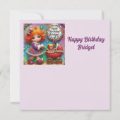 ~ BRIDGET ~ Happy Birthday ~ Teddy Bear ~ (Rückseite)