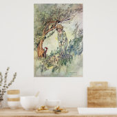 Bridget und Gnome von Charles Robinson Poster (Küche)