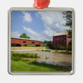Bridgeton Bridge and Mill Silbernes Ornament (Vorne)