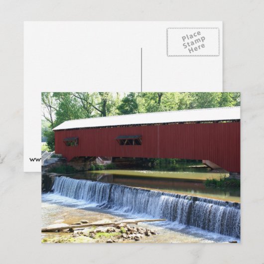 Bridgeton Covered Bridge Postkarte (Vorne/Hinten)