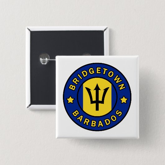 Bridgetown Barbados Button (Vorne & Hinten)