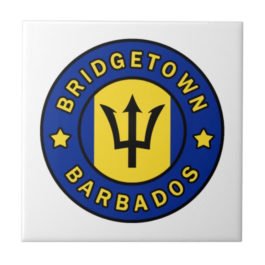 Bridgetown Barbados Fliese (Vorderseite)