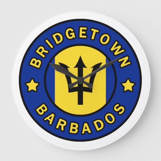 Bridgetown Barbados Große Wanduhr (Vorderseite)