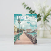 Bridgetown Barbados Illustration Reisen Postkarte (Stehend Vorderseite)
